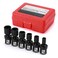 MIXPOWER 6PCS 14 Drive SAE Shallow Universal Impact Socket Set 14 916 Swivel Socket with Flexible Wobble CRMO