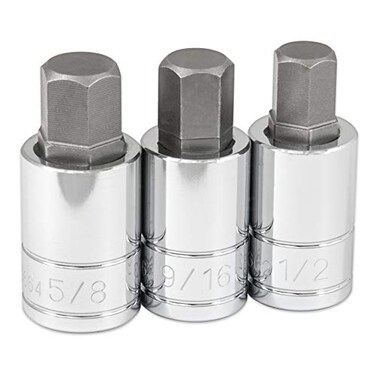 Titan Tools 16162 12Inch Drive 3Piece SAE Large Hex Bit Socket Set