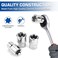 Uopyeri 14Piece Female ETorx Socket Set E4E24 External Star Sockets 14 38 12 Drive HighStrength CrV Steel Compatible with Regular ETorx Plus Automotive Repair Tool Kit with Storage Case