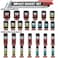 Aiourx 50 Piece 38 Drive Impact Socket Set SAE 51634 and Metric 7 mm19 mm Deep Shallow Sockets with Extension Bars Adapters Automotive Repair Industrial Maintenance