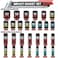 Aiourx 50 Piece 38 Drive Impact Socket Set SAE 51634 and Metric 7 mm19 mm Deep Shallow Sockets with Extension Bars Adapters Automotive Repair Industrial Maintenance