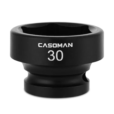 CASOMAN 12 Drive 30mm Stubby Impact Socket Set 6Point 11 Length CRMO Metric