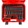 EACELIY 64pcs 38 Socket SetDrive Impact Socket Set SAEMetric Deep Shallow CrV Steel 6 Point with Adapters 72T Ratchet Handle Extension BarsBit Adapter624mm5161 inch