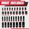 EACELIY 64pcs 38 Socket SetDrive Impact Socket Set SAEMetric Deep Shallow CrV Steel 6 Point with Adapters 72T Ratchet Handle Extension BarsBit Adapter624mm5161 inch