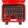EACELIY 64pcs 38 Socket SetDrive Impact Socket Set SAEMetric Deep Shallow CrV Steel 6 Point with Adapters 72T Ratchet Handle Extension BarsBit Adapter624mm5161 inch