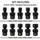 EMENTOL 10PCS 38 Drive Shallow Universal Impact Socket Set 6 Point Metric CRMO Swivel Standard Impact Socket Set 10mm 19mm