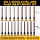 ELEAD ExtraLong Allen Hex Bit Socket Set 20Piece 38 Inch Drive 150mm S2 Steel Standard SAE Metric 18Inch 716Inch 312mm for Impact Drills and Ratchet Wrenches