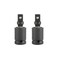 FOCMKEAS 38 Universal Joint Swivel Socket Adapter Black Impact Socket Extension CRV Steel 2PCS
