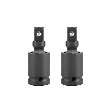 FOCMKEAS 38 Universal Joint Swivel Socket Adapter Black Impact Socket Extension CRV Steel 2PCS