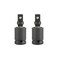 FOCMKEAS 38 Universal Joint Swivel Socket Adapter Black Impact Socket Extension CRV Steel 2PCS