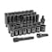 GEARWRENCH 44 Piece 12 Drive Standard Deep SAEMM Impact Socket Set 89094