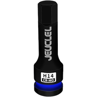 JEUCLEL 14mm Hex Impact Bit Socket H14 12Inch Impact Drive Allen Socket CrMo Steel Lengthen Hex Screwdriver Adapter for Electric Ratchet Wrenches Fastening Screws