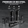 JU JIAN TEC Lug Nut Impact Socket Set Impact Driver Flip Socket Five Sockets with 14Inch Hex and 12Inch Square Socket Adapters Premium CRMO Steel with Molded Case