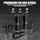 JU JIAN TEC Lug Nut Impact Socket Set Impact Driver Flip Socket Five Sockets with 14Inch Hex and 12Inch Square Socket Adapters Premium CRMO Steel with Molded Case