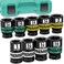 KIRXST 1 Drive Jumbo Impact Socket Set SAE Axle Nut Sockets 9Piece 12 in Drive Deep Impact Socket Set 6Point CrV Steel Universal Hex Deep Socket Set with heavy Duty Storage Case