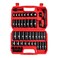 LLNDEI 38 Drive Impact Socket Set SAE and Metric 516 34 822mm 48pcs CRV Steel 6 Point Sockets Extension Bar 3in 6in 12F to 38M Reducer Universal Joint