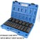 MacWork 19 Piece 12Inch Drive Impact Socket Set Deep SAE 38 to 112 CRVCrMo Alloy Steel 6point Hex Radius Corner Design