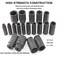 MacWork 19 Piece 12Inch Drive Impact Socket Set Deep SAE 38 to 112 CRVCrMo Alloy Steel 6point Hex Radius Corner Design