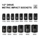 Mayouko 12 Drive Shallow Metric Socket Set CRV 6 Point 14 Pieces 11mm to 32mm