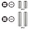 MIXPOWER 4PCS 14Drive 8mm DeepShallow Socket 6 Point CrV Steel 8mm