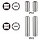 MIXPOWER 4PCS 14Drive 8mm DeepShallow Socket 6 Point CrV Steel 8mm