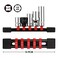 MIXPOWER 5PCS 14 Drive 6 Point Single Size 10mm Socket Set 10mm Socket Set Magnetic Socket Universal Joint Deep Standard Socket