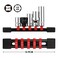 MIXPOWER 5PCS 14 Drive 6 Point Single Size 10mm Socket Set 10mm Socket Set Magnetic Socket Universal Joint Deep Standard Socket