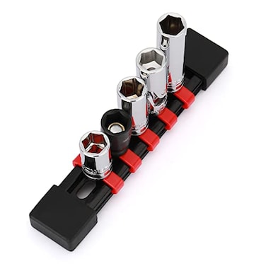 MIXPOWER 5PCS 14 Drive 6 Point Single Size 10mm Socket Set 10mm Socket Set Magnetic Socket Universal Joint Deep Standard Socket