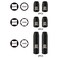 MIXPOWER 6PCS 38Drive 10mm DeepShallow Socket 6 Point 12 Point CRV Metric Black Phosphate Finish