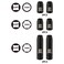 MIXPOWER 6PCS 38Drive 10mm DeepShallow Socket 6 Point 12 Point CRV Metric Black Phosphate Finish