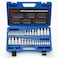 NORTOOLS Master Hex Bit Socket Set S2 Steel Allen Sockets Bit SAE and Metric Torx Bit CRV Socket Tool Allen Wrench Bit Kit 12 38 14 Drive Automotive Bike Motorcycle and ATV 34 Pieces