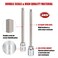RIMKOLO 38 Inch Drive Long Ball End Hex Bit Socket Set20Piece SAE Metric Allen Socket Set 3mm to 10mm 1838 Inch S2 Steel Bits
