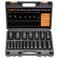 Trivd Frol SAE Impact Socket Set 12 Drive 19pc Deep Socket Set 38 to 112 CrV Steel Double Lock Case