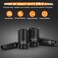 Trivd Frol SAE Impact Socket Set 12 Drive 19pc Deep Socket Set 38 to 112 CrV Steel Double Lock Case