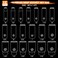 Trivd Frol SAE Impact Socket Set 12 Drive 19pc Deep Socket Set 38 to 112 CrV Steel Double Lock Case