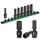 SK 38 Drive Universal Impact Socket Set Deep Swivel Impact sockets Metric 10Piece 1019 mm Premium CRMO Steel SureGrip 6 Point Design With Storage Rail