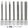 Sutekus 38 Drive Extra Long Allen Hex Bit Socket Set Heavy Duty Chrome Vanadium S2 Alloy Steel Hex Head in 3mm 10mm Metric Drive Sizes 7 Pieces