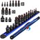 SEDY TripleSquare Spline Bit Socket Set 13Piece Socket Set with Magnetic Socket Rail Organizer 143812inch Drive M4M18 12 Point Bit Socket Set for Garages Workshops