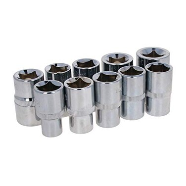 Utoolmart 12inch Drive 6Point Shallow Impact Socket Set 10mm24mm Metric Crv 10 Pcs