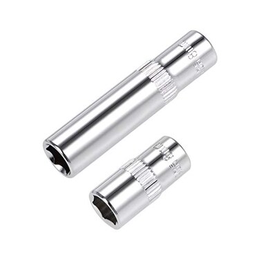 uxcell 14Inch Drive by 8mm Deep and Shallow Socket Set of 2 Pcs CrV 6Point Metric