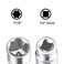 uxcell 4 Pcs 14inch Drive 716inch 6Point Shallow Socket CrV