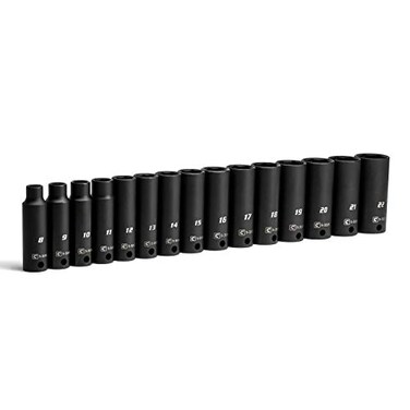 Capri Tools 38 in Drive Metric Deep Impact Socket Set 15Piece deep set 822 mm CP5300015MD