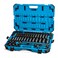 Capri Tools 12Inch Drive Deep Impact Socket Set with Adapters and Extensions Chrome Molybdenum Master Set Metric and SAE Manganese Phosphate 63Piece