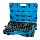 Capri Tools 12Inch Drive Deep Impact Socket Set with Adapters and Extensions Chrome Molybdenum Master Set Metric and SAE Manganese Phosphate 63Piece