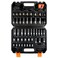 LLNDEI 38 inch Drive 12 Point Socket Set 71 PieceSAE51634in and Metric822mmDeep ShallowCRVWith Drill Socket Adapter Extension Bar 38 inHex Key Set 12Pt Can Also Be Used on 6pt