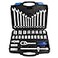 pgroup 12 Inch Drive Metric Socket Set 832mm Combination Wrench Set 819mm 37pcs Mechanic Tool Set for Auto and Bike Repair