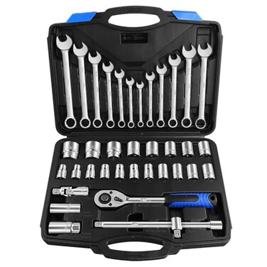 pgroup 12 Inch Drive Metric Socket Set 832mm Combination Wrench Set 819mm 37pcs Mechanic Tool Set for Auto and Bike Repair