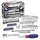 WORKPRO 70Piece 14 Drive Socket Set with QuickRelease Ratchet Metric and SAE for Auto Repairing Household W003068A