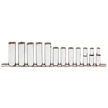 STANLEY Stanley Proto J52205 12 Piece 6 Point 38 Drive Metric Deep Socket Set