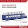 Olsa Tools Magnetic Socket Organizer 14Inch Drive SAE Socket Holder with Strong Magnets Professional Tool Holder and Organizer Stores up to 26 Sockets Blue Part 1298